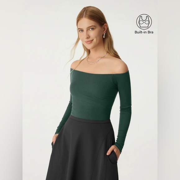 OGL Tops - NWT OGL Brami Off The Shoulders Green Top Size S